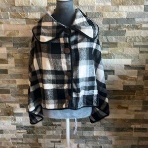 COPY - NEW not tags Plaid Cape with Peter Pan Collar